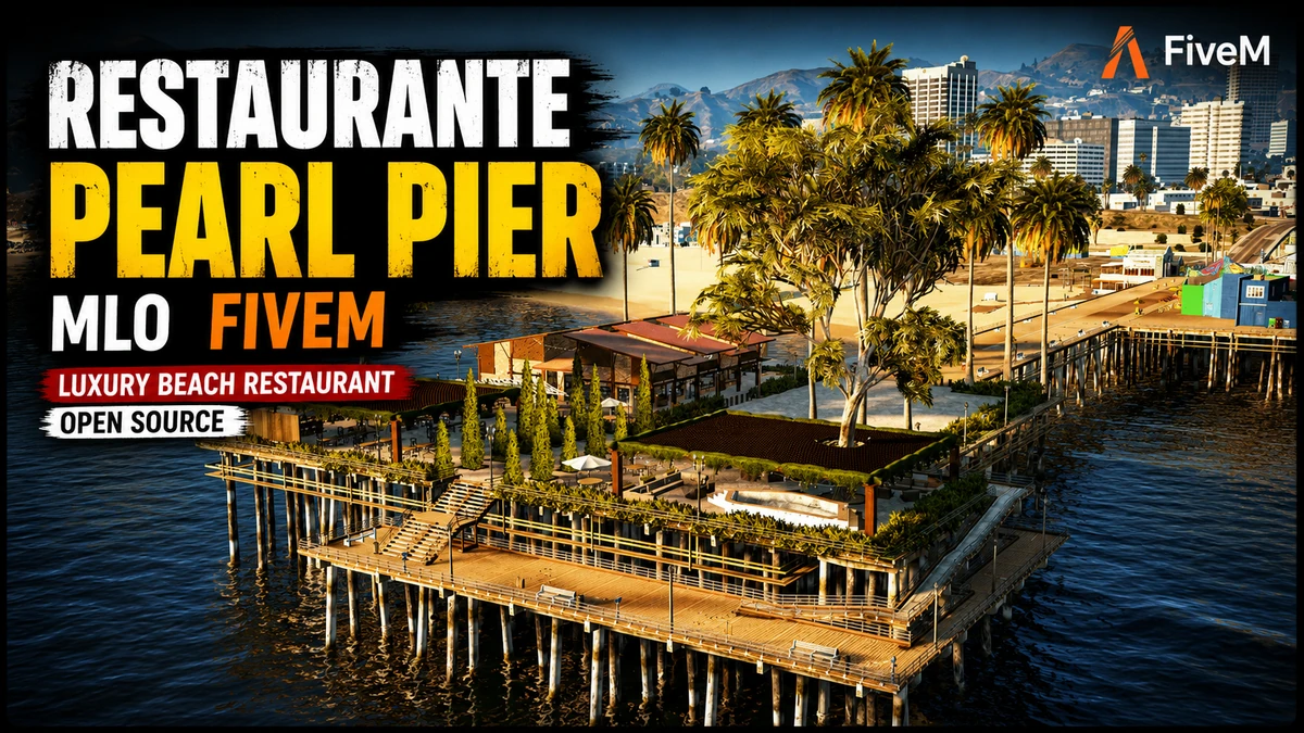 Restaurante Pearl Pier MLO FiveM | Luxury Beach Restaurant | Open Source